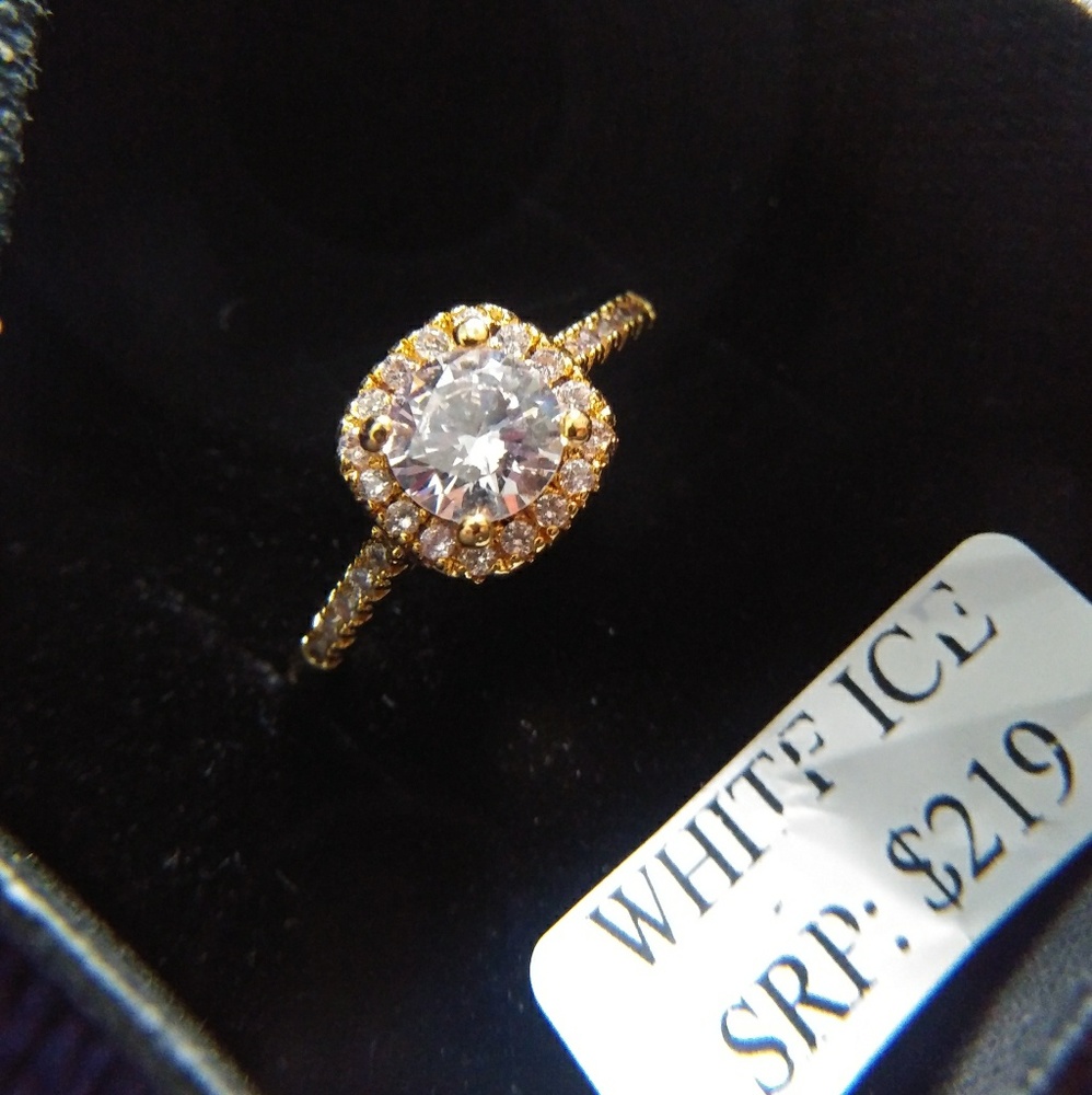 White Ice Ring Size 11 S925